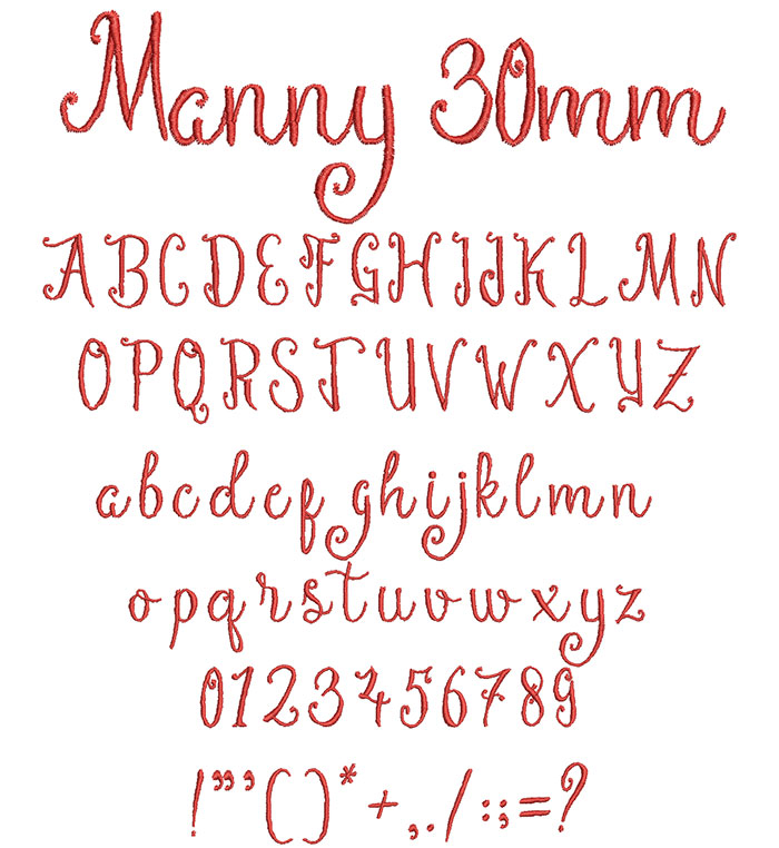 Manny 30mm Font 1