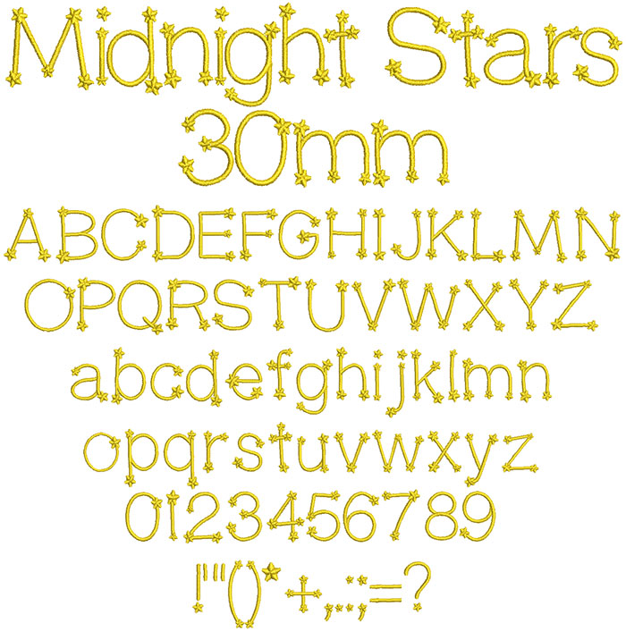 Midnight Stars 30mm Font 1