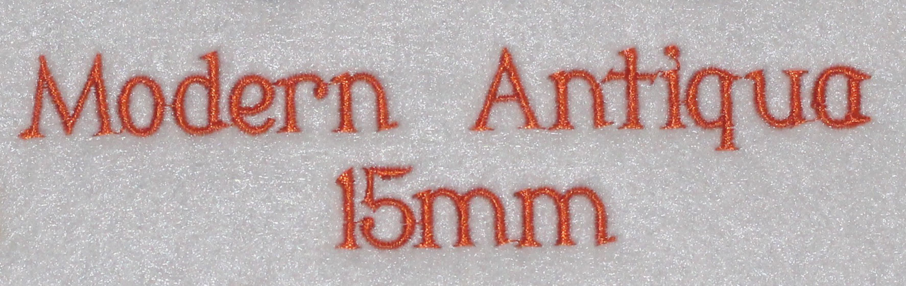 Modern Antiqua 15mm Font 3