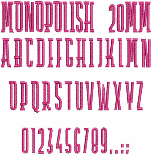 Monopolish 20mm Font 1