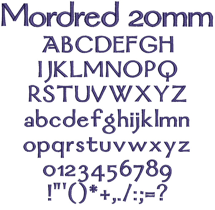 Mordred 20mm Font 1
