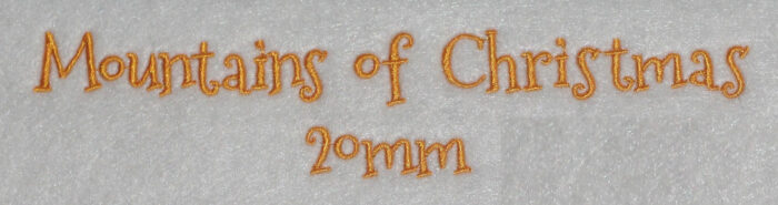 Mountains of Christmas 20mm Font 3