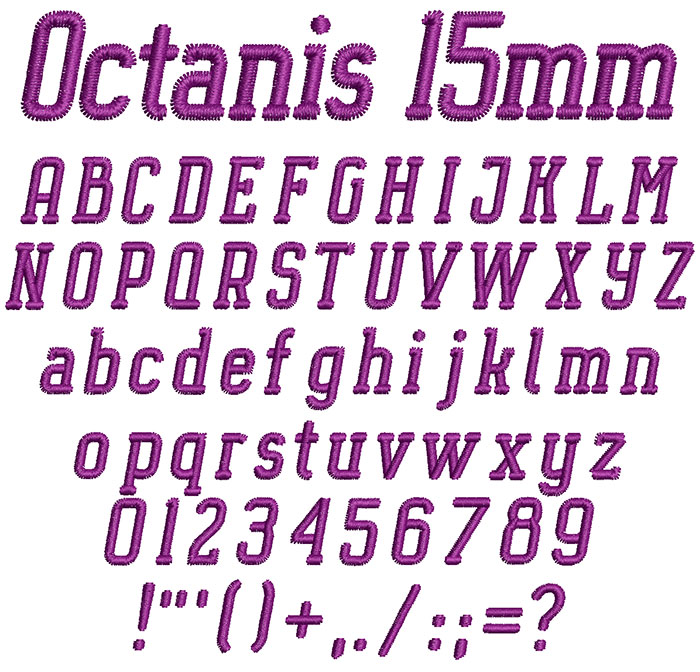 Octanis 15mm Font 1