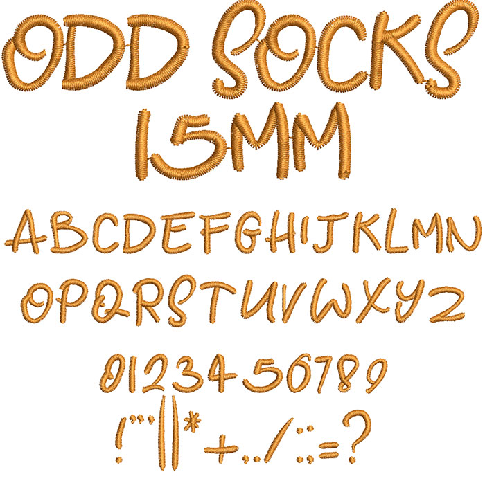 Odd Socks 15mm Font 1
