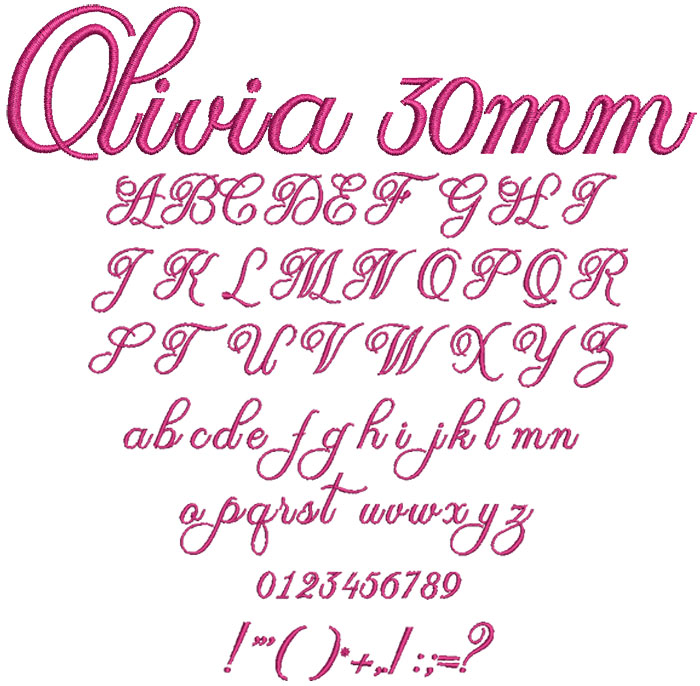 Olivia 30mm Font 1