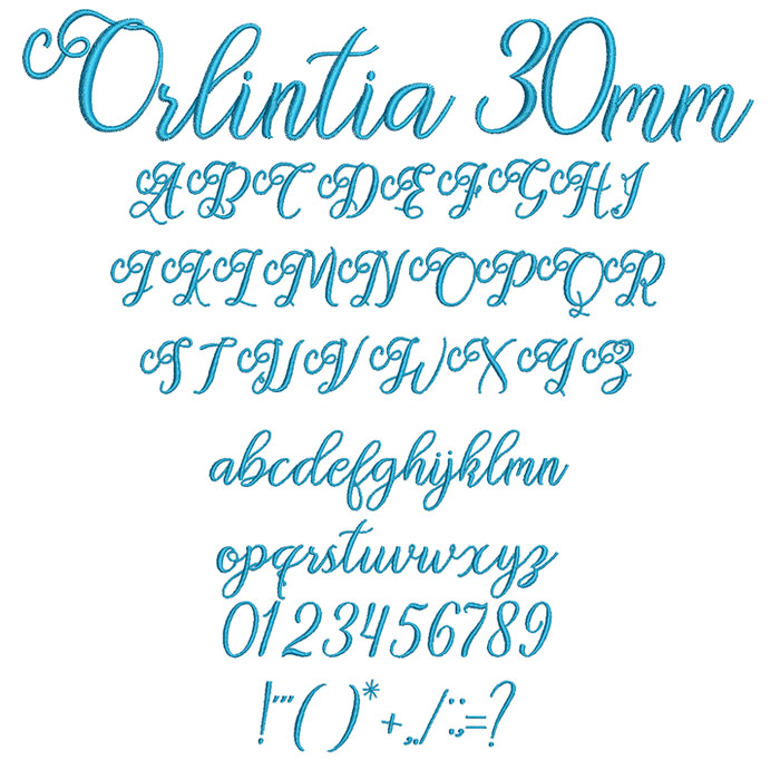 Orlintia 30mm Font 1