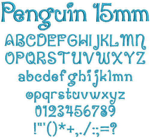 Penguin 15mm Font 1