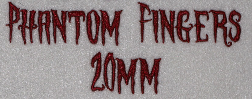 Phantom Fingers 20mm Font 3