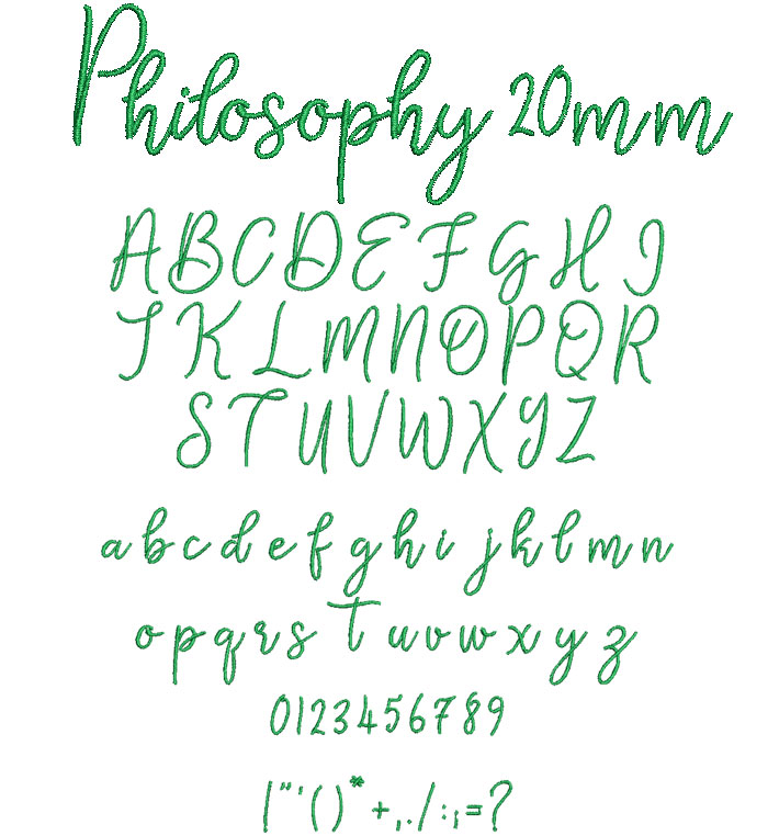 Philosophy 20mm Font 1