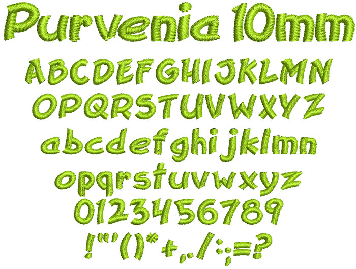 Purvenia 10mm Font 1