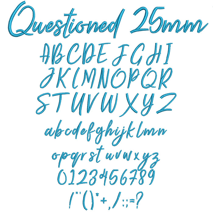 Questioned 25mm Font 1