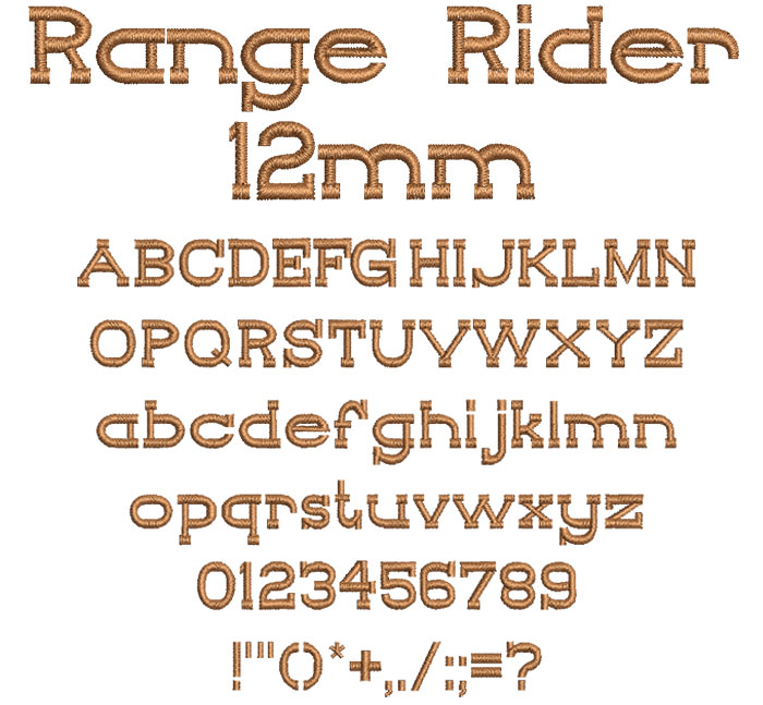 Range Rider 12mm Font 1