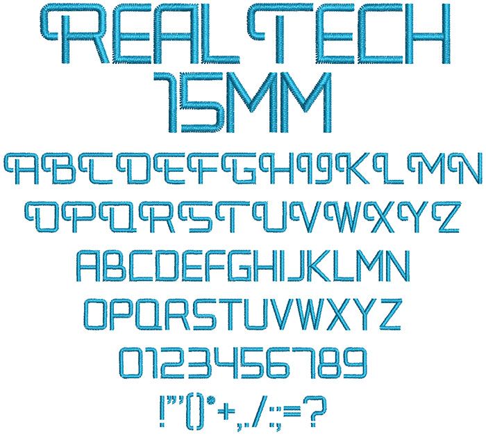Real Tech 15mm Font 1
