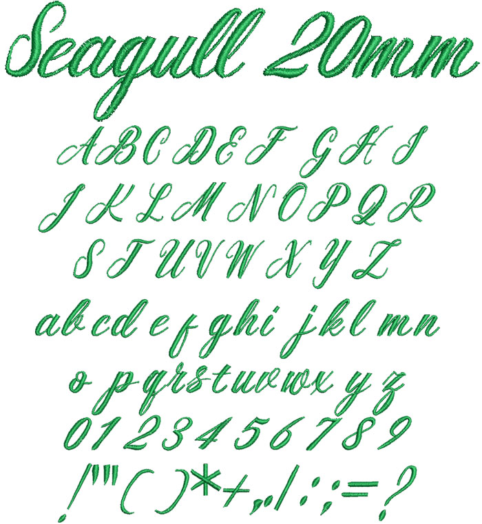Seagull 20mm Font 1