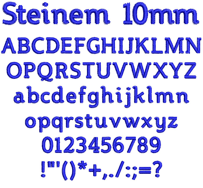 Steinem 10mm Font 1