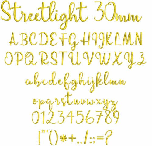 Streetlight 30mm Font 1