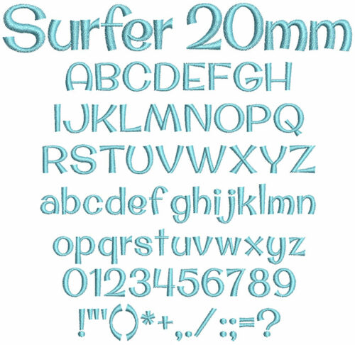 Surfer 20mm Font 1