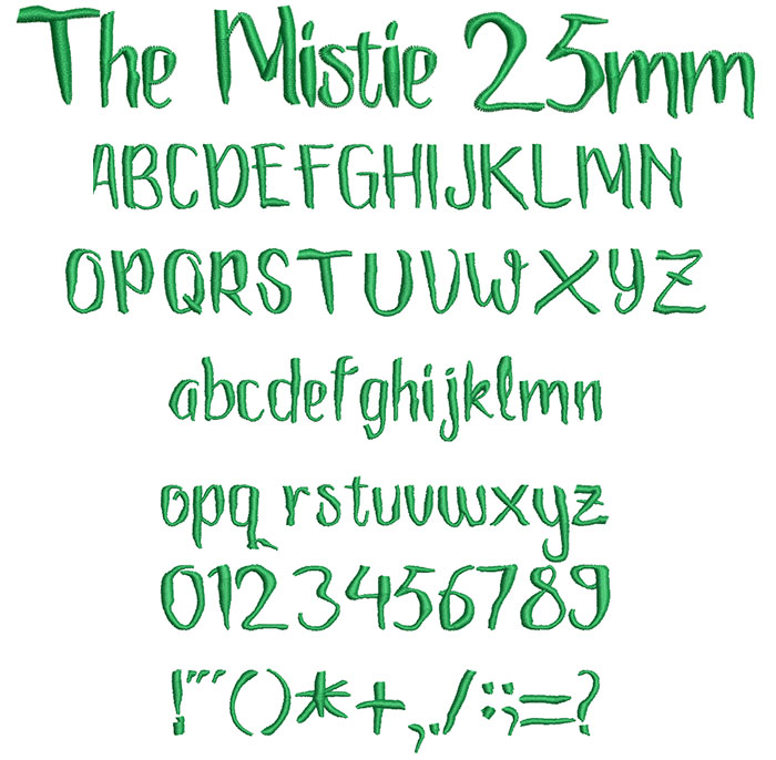 The Mistie 25mm Font 1
