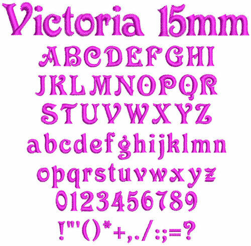 Victoria 15mm Font 1