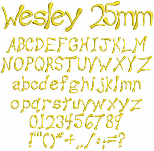 Wesley 25mm Font 1