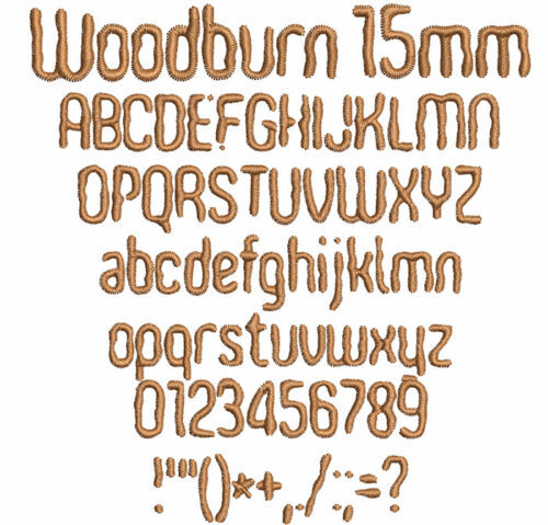 Woodburn 15mm Font 1