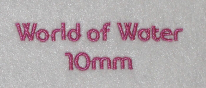 World of Water 10mm Font 3