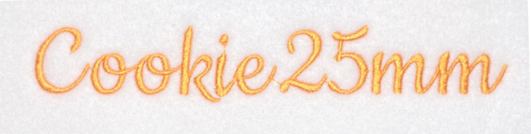 Cookie 25mm Font 2