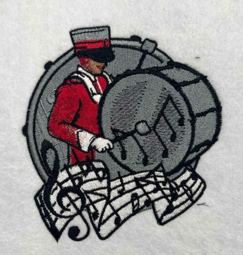 band lets march embroidery design