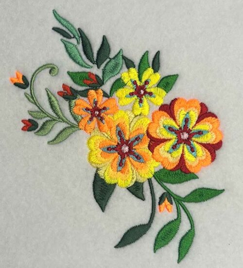 Bunch of flowers 6 embroidery design