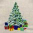 christmas forest tree embroidery design