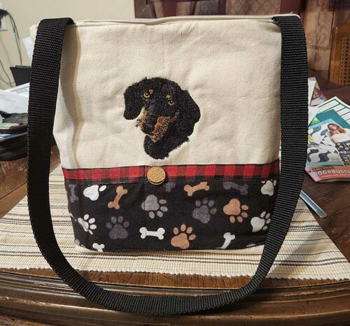 dachshund face purse