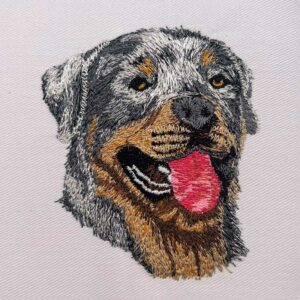 Rottwieler face embroidery design