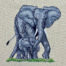 elephant with baby embroidery design