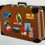 Around the world suitcase embroidery design