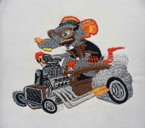 Rat Rod embroidery design