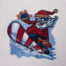 santa snowboard embroidery design