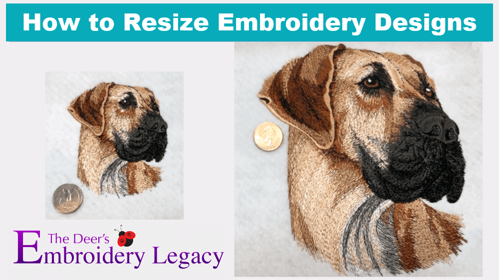 how to resize machine embroidery designs