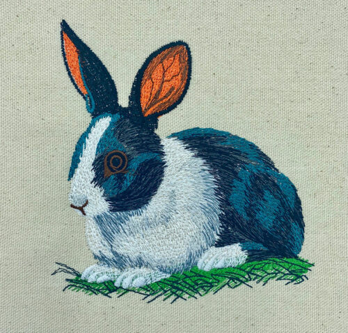 rabbit embroidery design