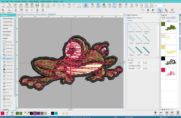 Underlay in Embroidery Software