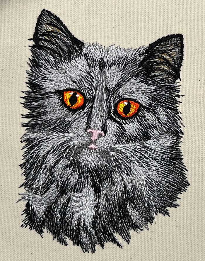 Black Cat Face embroidery design