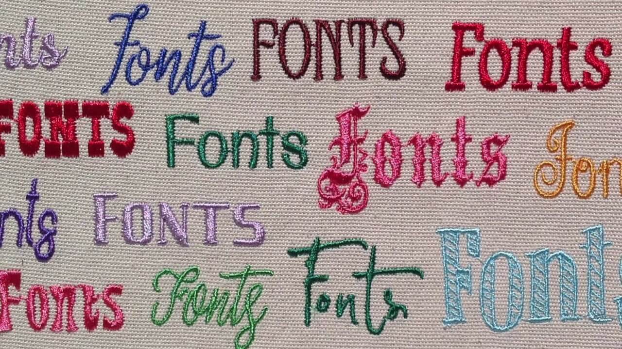 Machine Embroidery Fonts Examples