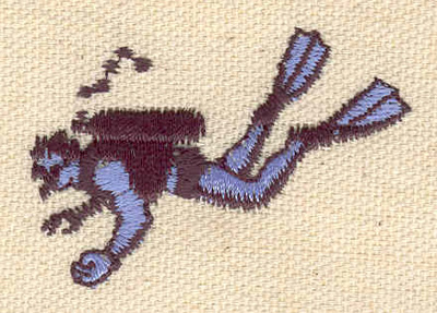 Embroidery Design: Scuba diver 1.92w X 1.35h