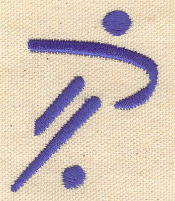 Embroidery Design: Soccer player 1.78w X 2.27h