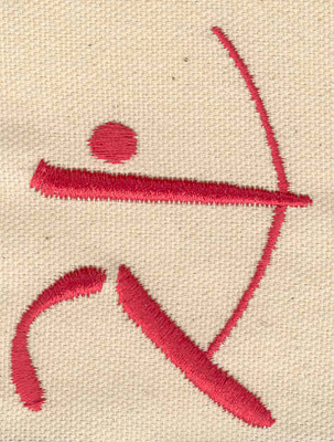 Embroidery Design: Archer stylized 2.15w X 2.86h