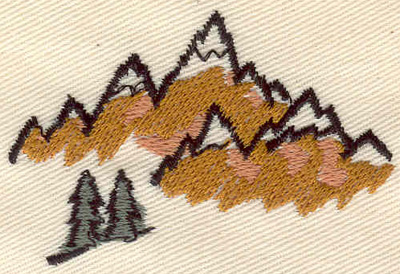 Embroidery Design: Mountains 2.43w X 1.60h