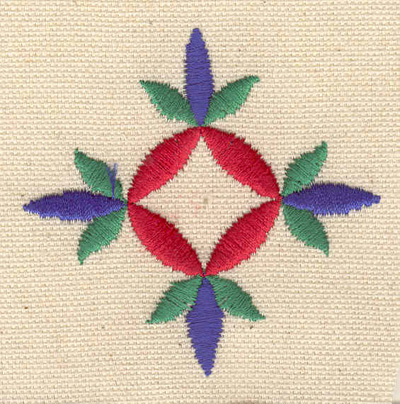 Embroidery Design: Floral design E 2.52w X 2.50h