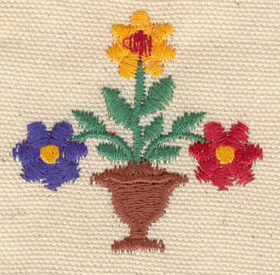 Embroidery Design: Floral design S 1.96w X 1.94h
