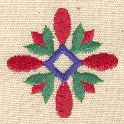Embroidery Design: Geometric floral design 2.31w X 2.31h