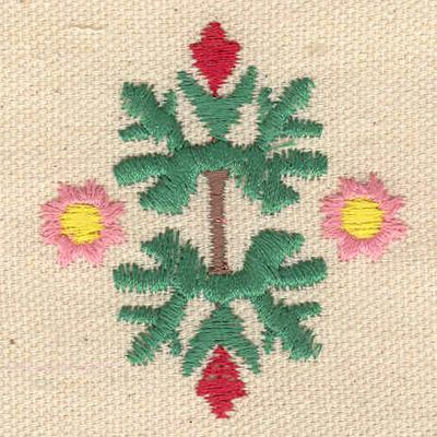 Embroidery Design: Floral design  2.00w X 2.12h