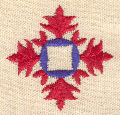 Embroidery Design: Geometric leaf pattern 2.20w X 2.17h